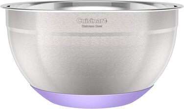 Набір мисок для змішування Cuisinart CTG-00-SMBS з нержавіючої сталі з антиковзаючим дном, 3 шт. (3л, 3л, 5л), багатоколірні