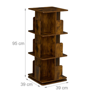 Corner Bookshelf with Industrial Design