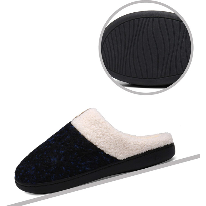 Тапочки зимові Mishansha унісекс, тепли з піною з пам'яті, для дому та вулиці, розмір 36-47, чорний, зелений