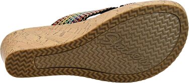 Босоніжки жіночі Skechers Beverlee-Delighted на танкетці, 37 EU, широка колодка, багатокольорові