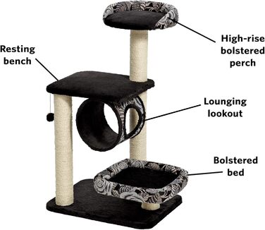 Кігтеточка для котів MidWest Homes Feline Nuvo Grand Forte, 104 см, міцна, з сизалю, для великих і кількох котів