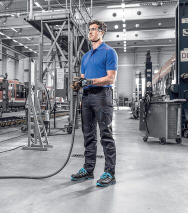 Робочі черевики Uvex 2 Trend S3 з металевим носком для жінок та чоловіків, 51 EU, блакитно-чорні