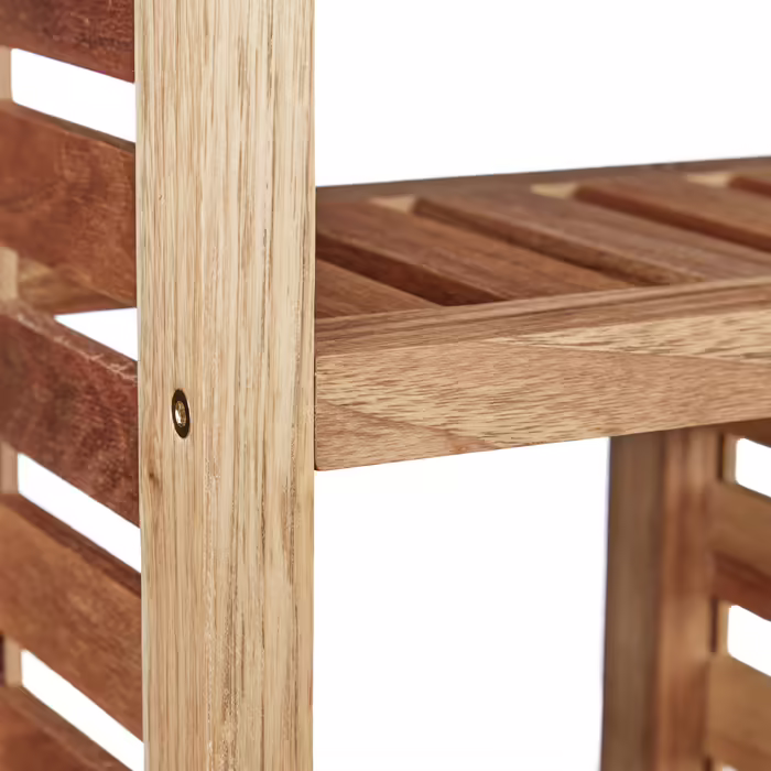 Relaxdays Walnut Wall Shelf with 5 Compartments