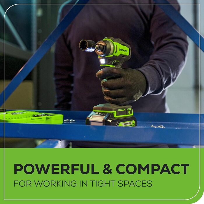 Greenworks GD24SDS2 акумуляторний дриль-ударний SDS безщітковим мотором, 0-1000 об/хв, 0-4500 уд/хв, 2 Джоулі ударної сили, БЕЗ акумулятора та зарядного пристрою, 3 роки гарантії