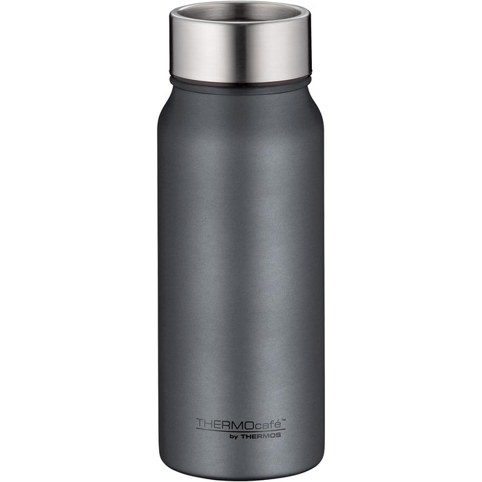 Термокружка THERMOcafé by THERMOS 0,5 л, нержавіюча сталь, ізоляція, для кави з собою, не протікає, 9 год гаряча & 18 год холодна, придатна для миття в посудомийній машині, без BPA (Сірий Матовий, 500 мл)