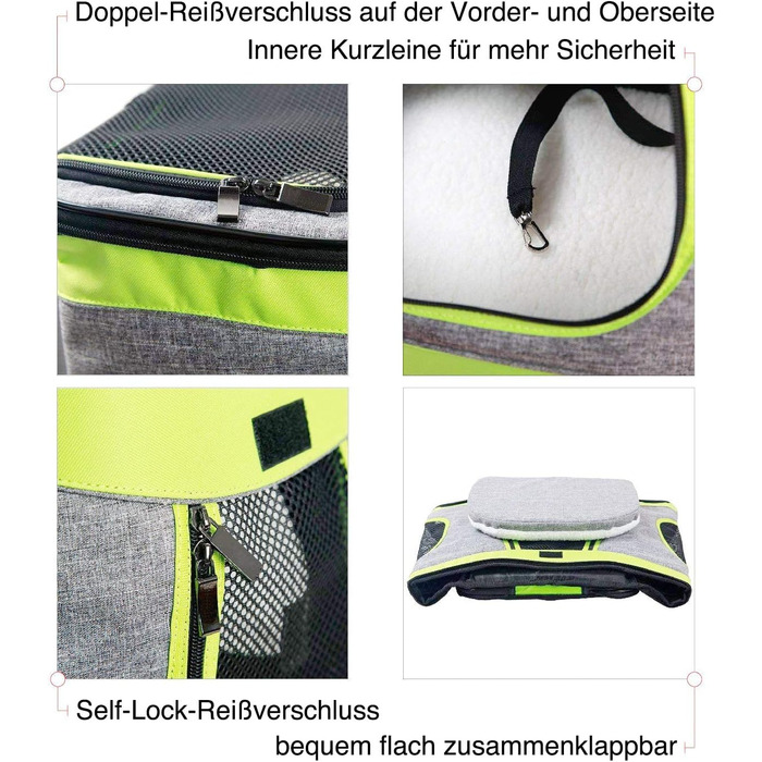 Складана переносна переносна коробка для собак і котів. Транспортна сумка для автомобіля та авіаперельотів. Рюкзак для тварин, сірий та техногортий колір.