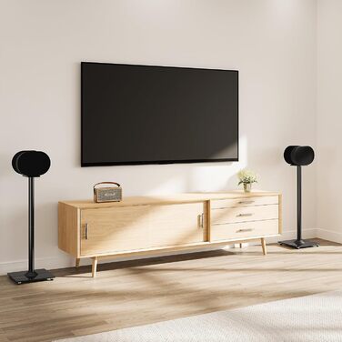 Стійки для колонок Sonos Era 300 ELIVED, 80.7 см, чорні, 2 шт. (EV5026) - підлогові, зі скляною основою, до 5 кг