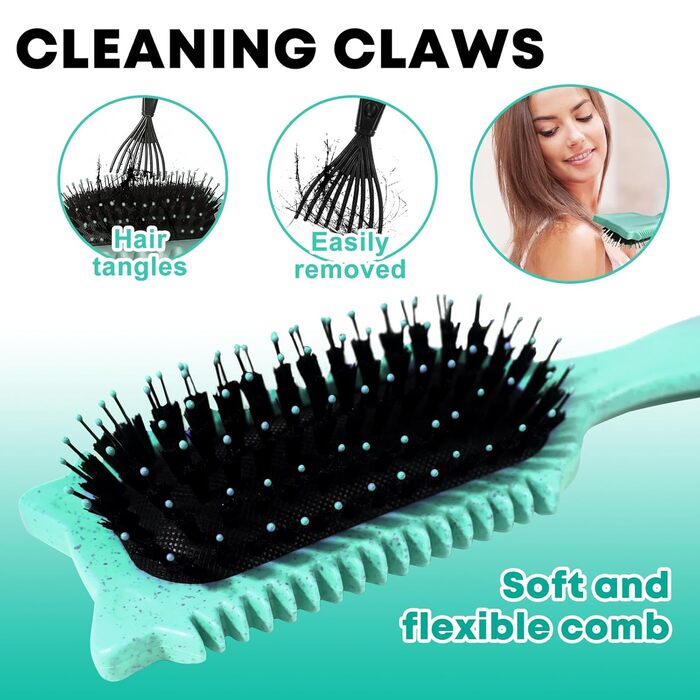 Щітка для кучерявого волосся (зелена)