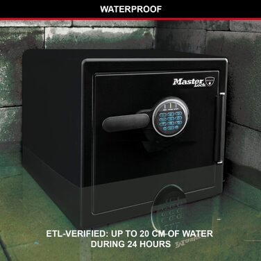 Сейф Master Lock вогнестійкий та водонепроникний з кодовим замком, потрійний захист (пожежа, вода, перевезення), електронний код, 56.6L, 60.3 x 47.2 x 49.1 cm (33L)