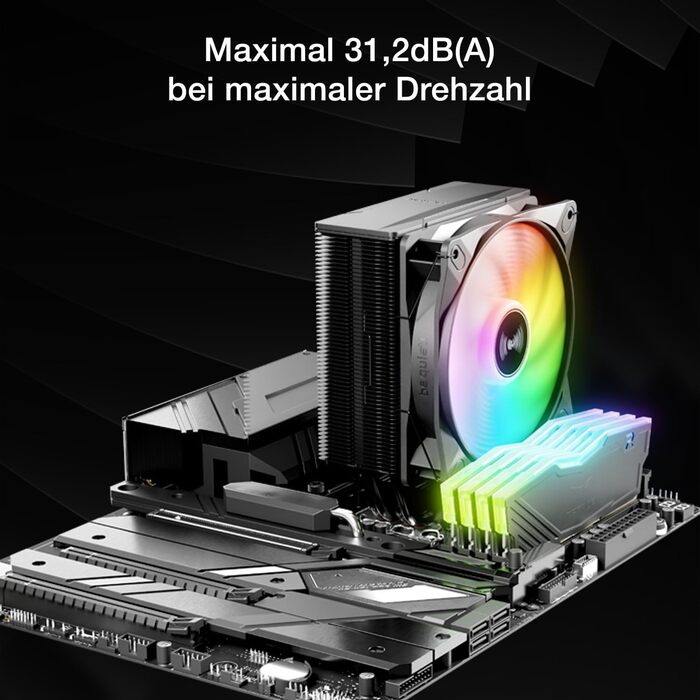 be quiet! Pure Rock 3 LX - повітряний кулер для ПК з 4 тепловими трубами та вентилятором Pure Wings 3 120mm PWM