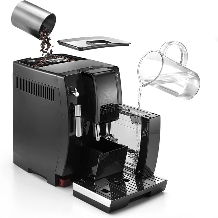 Кавомашина De'Longhi Dinamica ECAM 350.15.B: автоматична з капучинатором, чорна