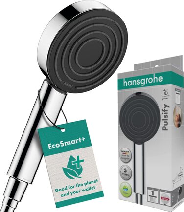 Душова лійка Hansgrohe Pulsify Select S EcoSmart, 6.9 л/хв, ручна, 3 режими, Antikalk, 105 мм (Хром)