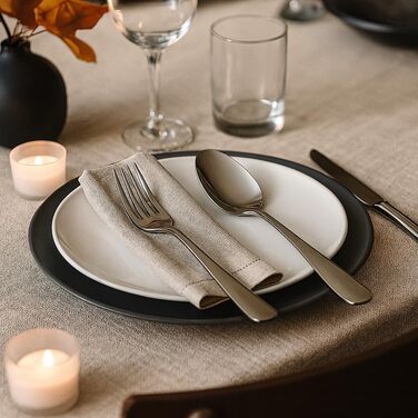 Набір столових приборів 60 предметів для 12 осіб з нержавіючої сталі – елегантний набір, полірований до блиску, придатний для миття в посудомийній машині та стійкий до іржі; для вишуканого сервірування столу в будні та на свята (Модель 3)