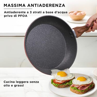 Набір посуду KASANOVA Golden 5 8 предметів: каструлі та сковороди для індукції та всіх плит, антипригарне покриття з кораловим ефектом