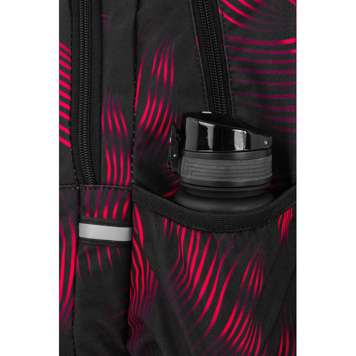 Багатофункціональний шкільний рюкзак CoolPack, чорно-червоний, 23 л