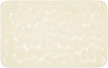 Memory Foam Bathroom Rug - Non-Slip Washable & Quick-Dry Bath Mat - 60x100cm Cream Color