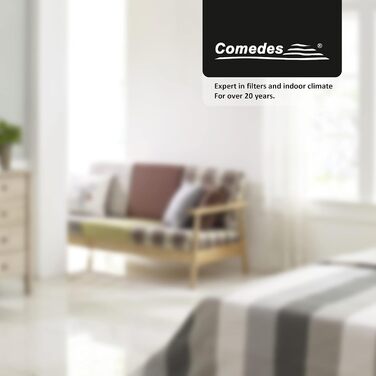 Зволожувач повітря Comedes Umecto 300 – для кімнат до 45 м², тихий та енергоефективний, бак 2,8 л, продуктивність 300 мл/год, 99,9% менше бактерій завдяки холодній конденсації, для спальні, сумісний зі Smart Home (замінний фільтр Umecto 600)