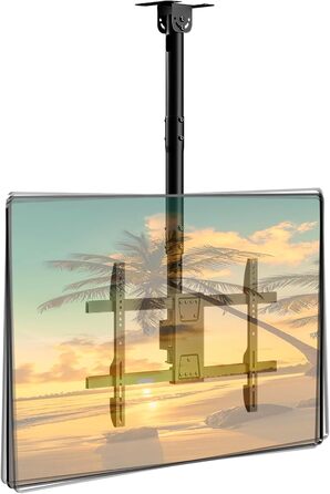 Adjustable & Tilting TV Ceiling Mount - Full Motion, VESA 600x400, Up to 86 Inch TVs, 60kg Weight Capacity
