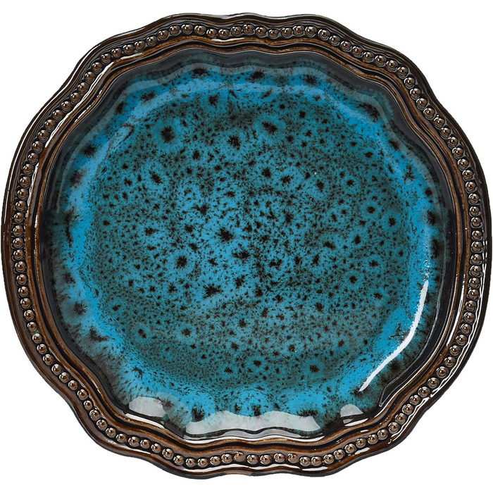 Набір посуду Elama, 16 предметів, смарагдово-зелений, кераміка (круглий, овальний)