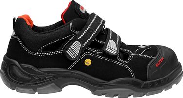 Робочі черевики ELTEN Scott Pro ESD S1PS: текстиль, пластикова капа, легкі, спортивні, чорні, 43 EU
