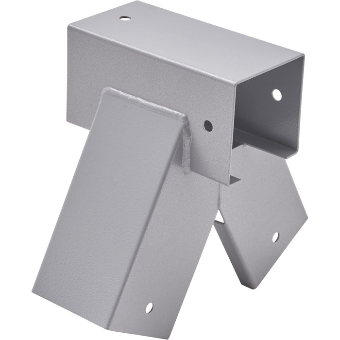 TRIBECCO® Square Swing Connector 90/90mm 90° (90° Grey) made of powder-coated steel sheet for garden swings, stable triangular A-shape with mounting holes Ø 10 mm