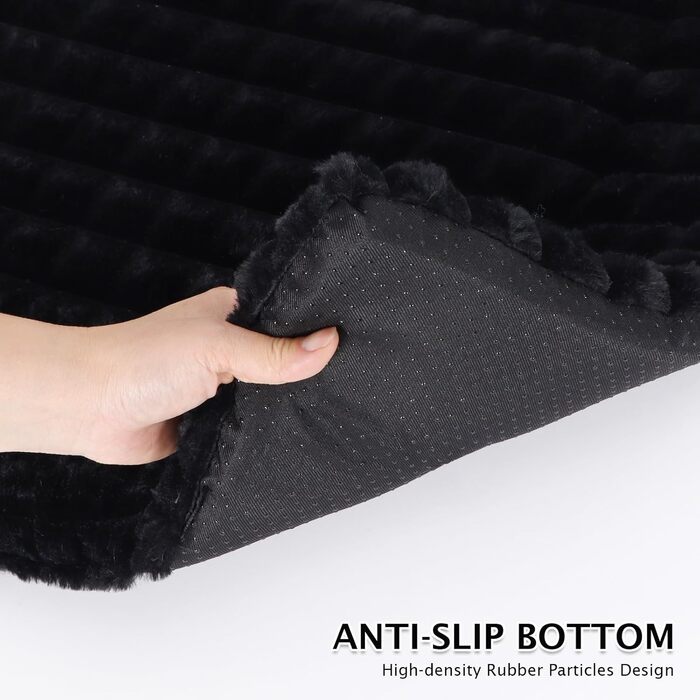 М'яке ортопедичне ліжко для собак BVAGSS, 75x50 см, чорне. Лежанка для собак, миється, з неслизьким дном, плюшеве ліжко для маленьких, середніх та великих собак.