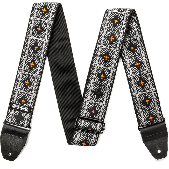 Гітарний ремінь Jim Dunlop Jacquard Fillmore жовтого кольору, універсальний розмір