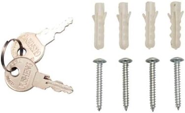 Поштовий ящик Grafner Design з газетницею, сталь, замок (2 ключі), 3 вікна, кутовий, монтажний комплект