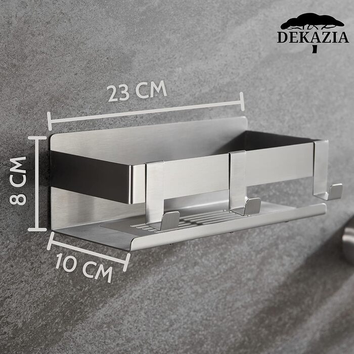 DEKAZIA® Shower Shelf without Drilling | Shower Shelf without Drilling Shower Basket without Drilling Bathroom Shelf without Drilling Shower Shelf Shampoo Holder for Shower Storage Bathroom Shelf without Drilling