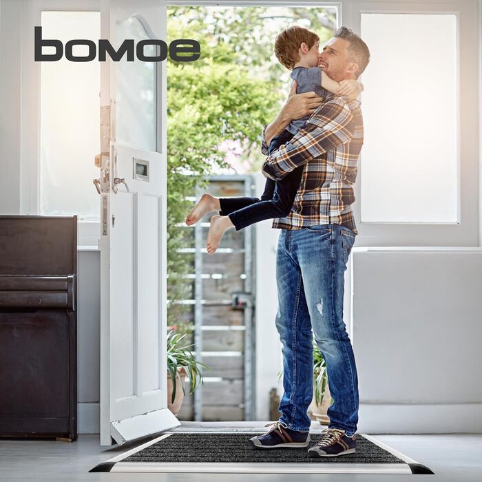 Aluminum Outdoor Doormat - 50x80 cm Non-Slip Shoe Mat - Rust-Proof Entry Mat for Home