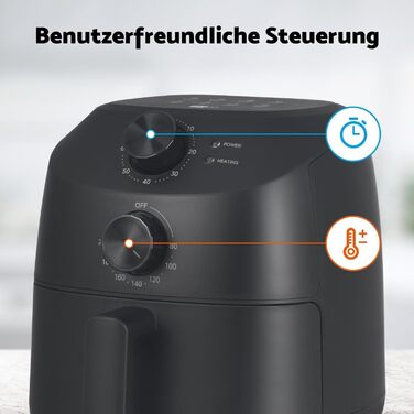 Фритюрниця Aeco Cube 2.0 Mini – компактна, 2 літри, без BPA, таймер 60 хв, антипригарне покриття, 80% менше олії, енергоефективна, з автовимкненням