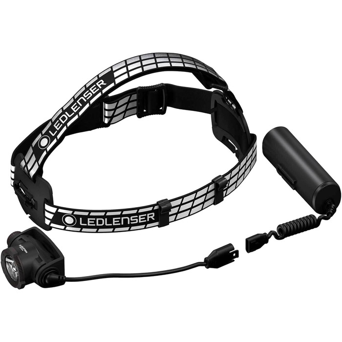 Налобний ліхтар Ledlenser H7R Signature, 1200 люмен, LED, акумуляторний, водонепроникний IP67, фокусування, Bluetooth, димірування, дальність 260 м, USB-зарядка, кріплення на шолом, для MTB та аутдор