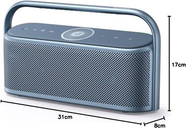 Soundcore Motion X600: Bluetooth Колонка з Hi-Res Spatial Audio, 50W, IPX7, 12 годин, Pro EQ, AUX-IN (Зелений/Blue)