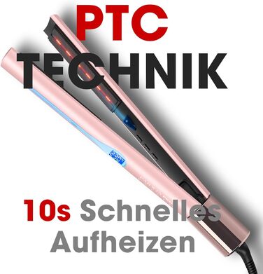 Випрямляч для волосся PARWIN PRO BEAUTY 2 в 1 з інфрачервоною та іонною технологією, 14 температурних режимів, рожевий
