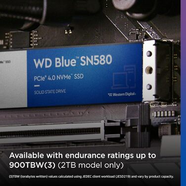SSD WD Blue SN550 NVMe 2TB: Швидкий внутрішній SSD M.2 2280 для ПК