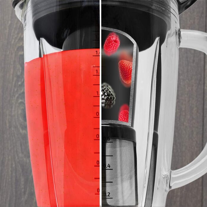 Блендер Cecotec Glas-Mixer Power Titanium 1800 Вт з колбою 1.8 л з термостійкого скла та титанових лез
