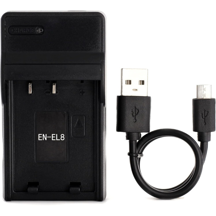 Зарядний пристрій EN-EL8 USB для камер Nikon Coolpix S52c, P1, P2, S1, S2, S3, S5, S50, S50c, S51, S51c, S52, S6, S7, S7c, S8, S9