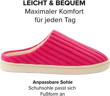 Тапочки для дому чоловічі та жіночі – М'які та зручні сліпони, ультралегкі, неслизькі, теплі зимові тапочки (37 EU, Рожевий)