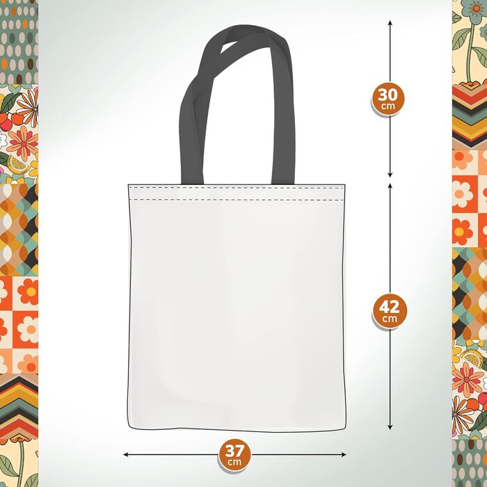 Loxato Tote Bag with Zipper - Aesthetic Bag - Velvet Fabric Velluto - Women's Fabric Bag with Zipper Large B37 H42 cm - Printed Jute Bag - Bag Women's - Aesthetic Fabric Bag