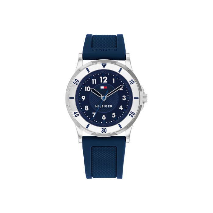 Кварцовий годинник Tommy Hilfiger для молоді з силіконовим ремінцем, синій
