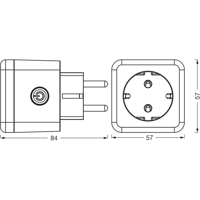 LEDVANCE Smart Plug: Трійник з USB, WiFi, захист від перенапруги та перевантаження, керування через додаток, Alexa, Google