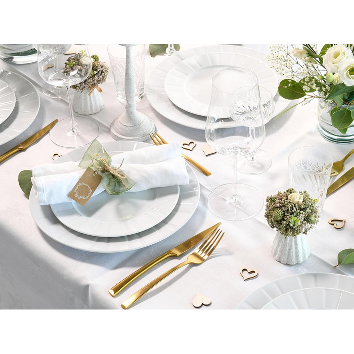 CreaTable Tafelservice Barcelona, 12-teilний сервіз з порцеляни, Made in Europe