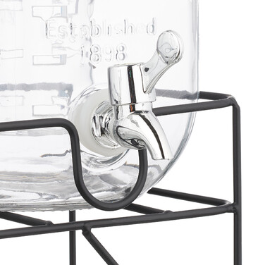 Relaxdays 2-Piece Drink Dispenser, 4L with Stand