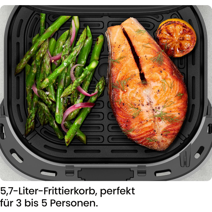 Фритюрниця без олії Chefman Hi-Fry 5.7L з сенсорним керуванням, антипригарне покриття, чорна