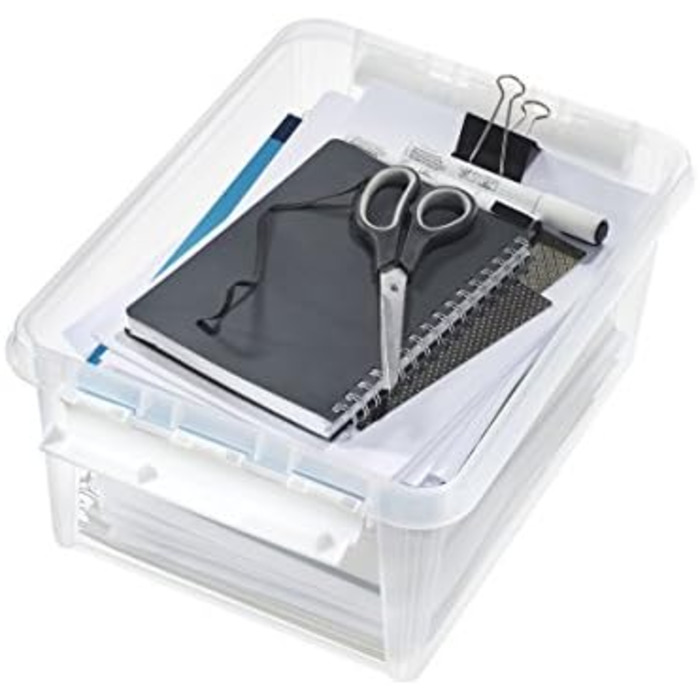 SmartStore 35083903 3-Piece Clipbox Smart Store Classic 15, 14 Liter, transparent