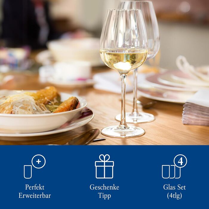 Villeroy & Boch Rose Garden - Келих для шампанського, набір 4 шт., 120 мл, кришталеве скло (прозорий)