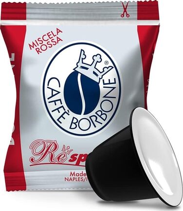 Кава в капсулах Caffè Borbone Respresso Rote Mischung (Червона суміш), сумісні з Nespresso, 100 шт