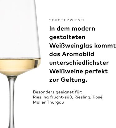 Набір келихів для білого вина Schott Zwiesel MioVino (4 шт.), німецька якість, Tritan-кристал, для посудомийної машини