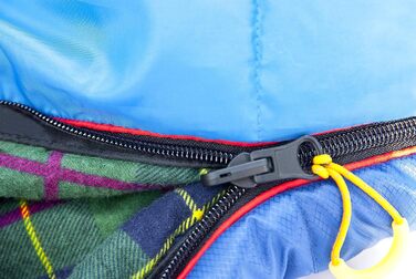 Спальний мішок Alexika Tundra Plus - теплий, зручний, прямокутний, 3-сезонний для дорослих та сімей, для кемпінгу та відпочинку на природі при низьких температурах (-2°C), з компресійним мішком, ліворуч