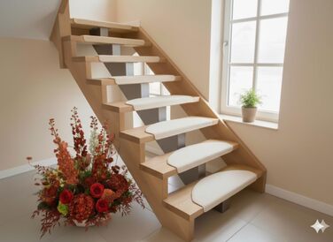 Ступінчасті килимки Rambo 15шт. для сходів, 17 кольорів (-A-Світло-бежевий-)